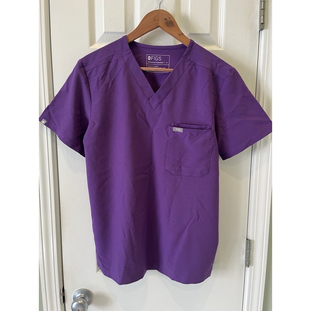 Figs Leon Two Pocket Scrub Top Ultra Violet Mens Size Small Style FM1500 PO#1651